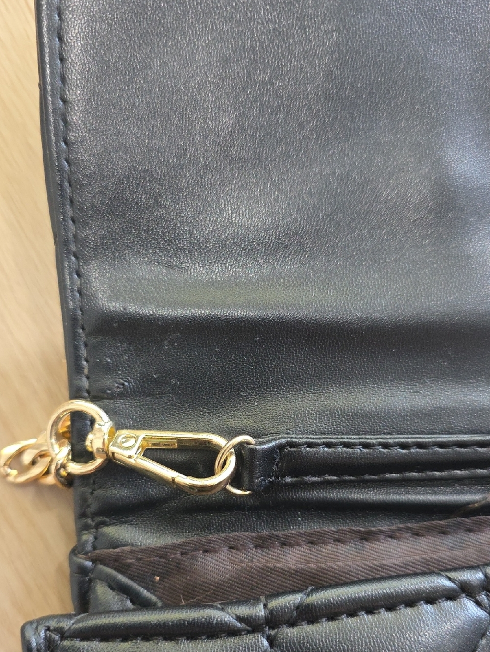 Yves Saint Laurent Black Quilted Leather Crossbody with Gold Chain - Picture 6 of 11